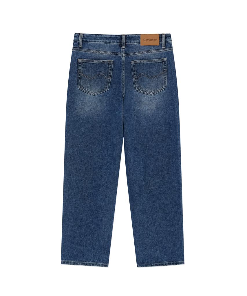 COVERNAT Regular Fit Brushed Denim Pants Blue