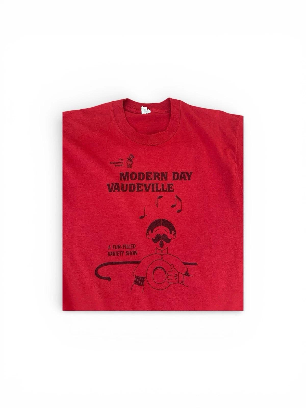 

Vintage Modern Day Vaudeville T Shirt Men’s Large Community Theater Madhatters L