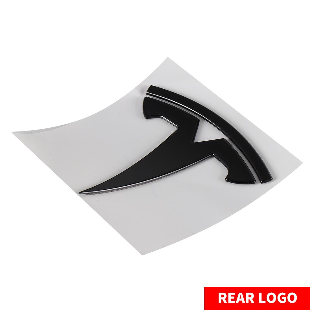ANA1 3D ABS Car Front Head Hood Emblem Rear Trunk Badge Sticker For Tesla Model 3 Model Y Replacement Decoration Decals Accessories