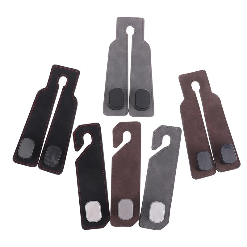 Single/Double Hook Car Headrest Hook Premium Suede Rear Seat Hanging 20Kg Large Load-Bearing Hook Hanger Universal