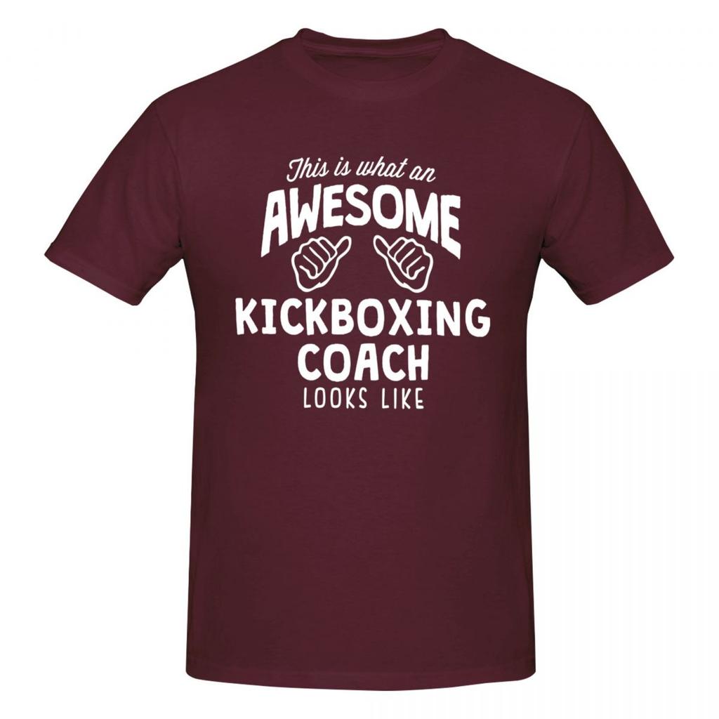 Unisex Awesome Kickboxing Coach Looks Like T Shirt Streetwear Oversized Oneck Cotton Sleeve Unisex Tshirt