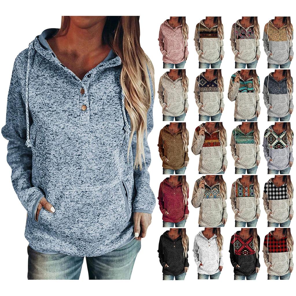 Women's Hoodie Sweatshirt Casual Pullover Tunic Top Long Sleeve Shirt