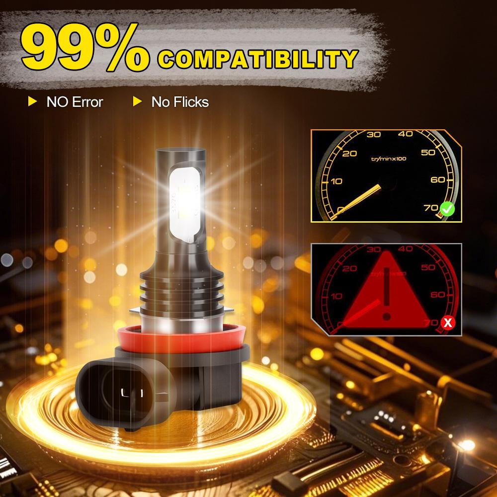 9005 9006 H11 H3 H4 H7 5202 880 881 LED White 6000K Super Bright Headlight Fog Bulbs 3570 CSP-Chips Auto Fog Lamp