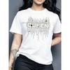 European Size Women'S Fashionable T-shirt | "Letter Slogan" Creative Design Pattern Print, Soft and Comfortable Short Sleeve, Casual and Elegant