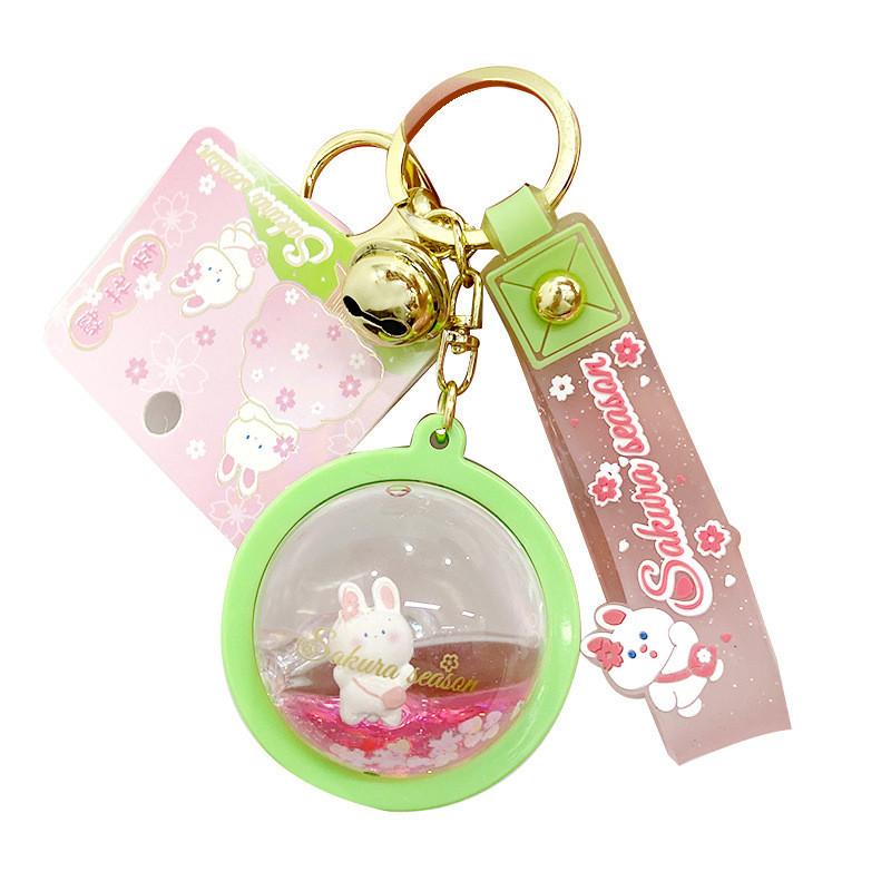 Cherry Blossom Jinnew Season Pink Rabbit Cute Floating Keychain Girls For