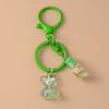 Cute Resin Shining Bear Keychain Jelly Key Ring for Women Girls Handbag Pendant DIY Kid's Jewelry Gift Accessories