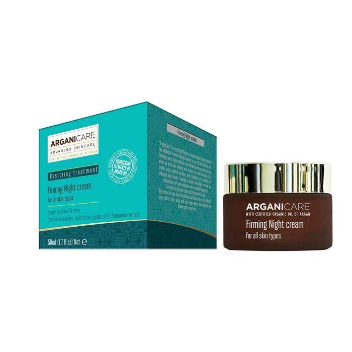 Crème raffermissante - Arganicare - 50ml - Tous types de peau - Sans parabène - Mixte