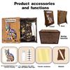 Wacocetoy Irregularly Shaped Wooden Cat Jigsaw Puzzle - Colorful Kittens Decompression Toy