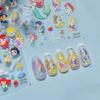 5D Disney Series Nail Stickers Mermaid Self Adhesive Nail Accessories Cartoon Characters Bright Colors Long Lasting Nail Parts