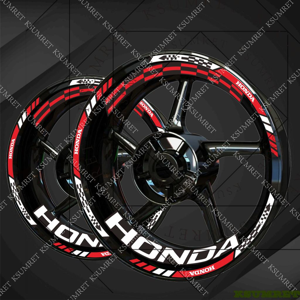 Reflective For Honda Wheel Sticker Motorycle Rim Decal Set OC3