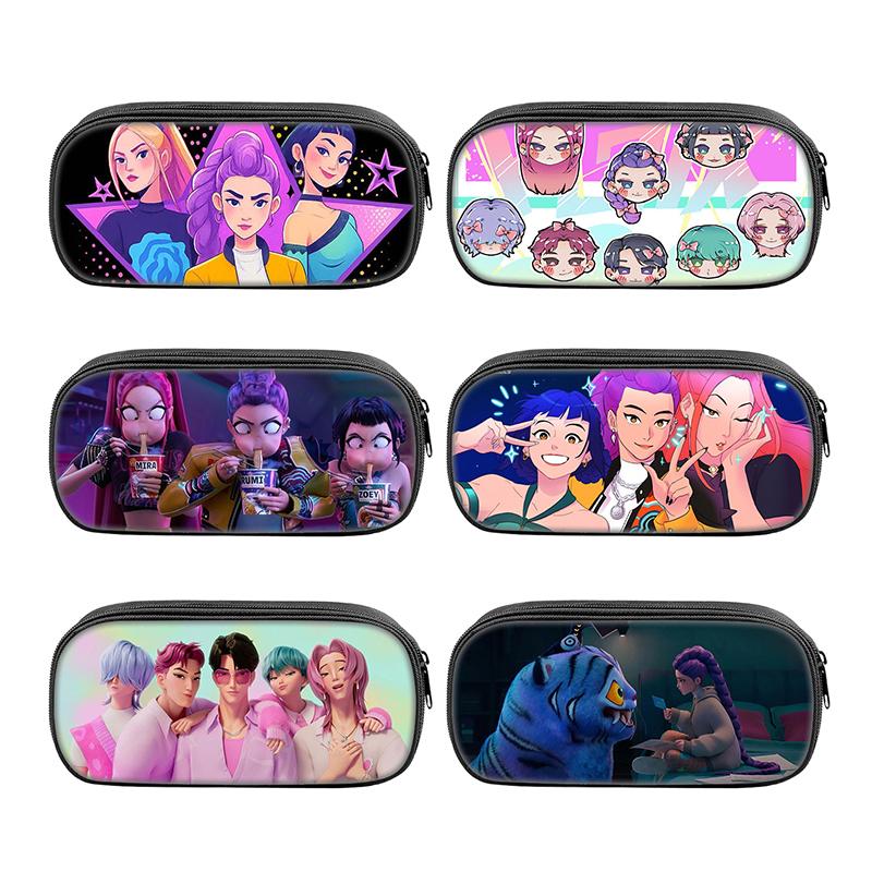 Kpop İblis Avcıları Saklama Kalem Çantası Büyük Kapasiteli Öğrenci Kalem Çantası Okul Malzemeleri