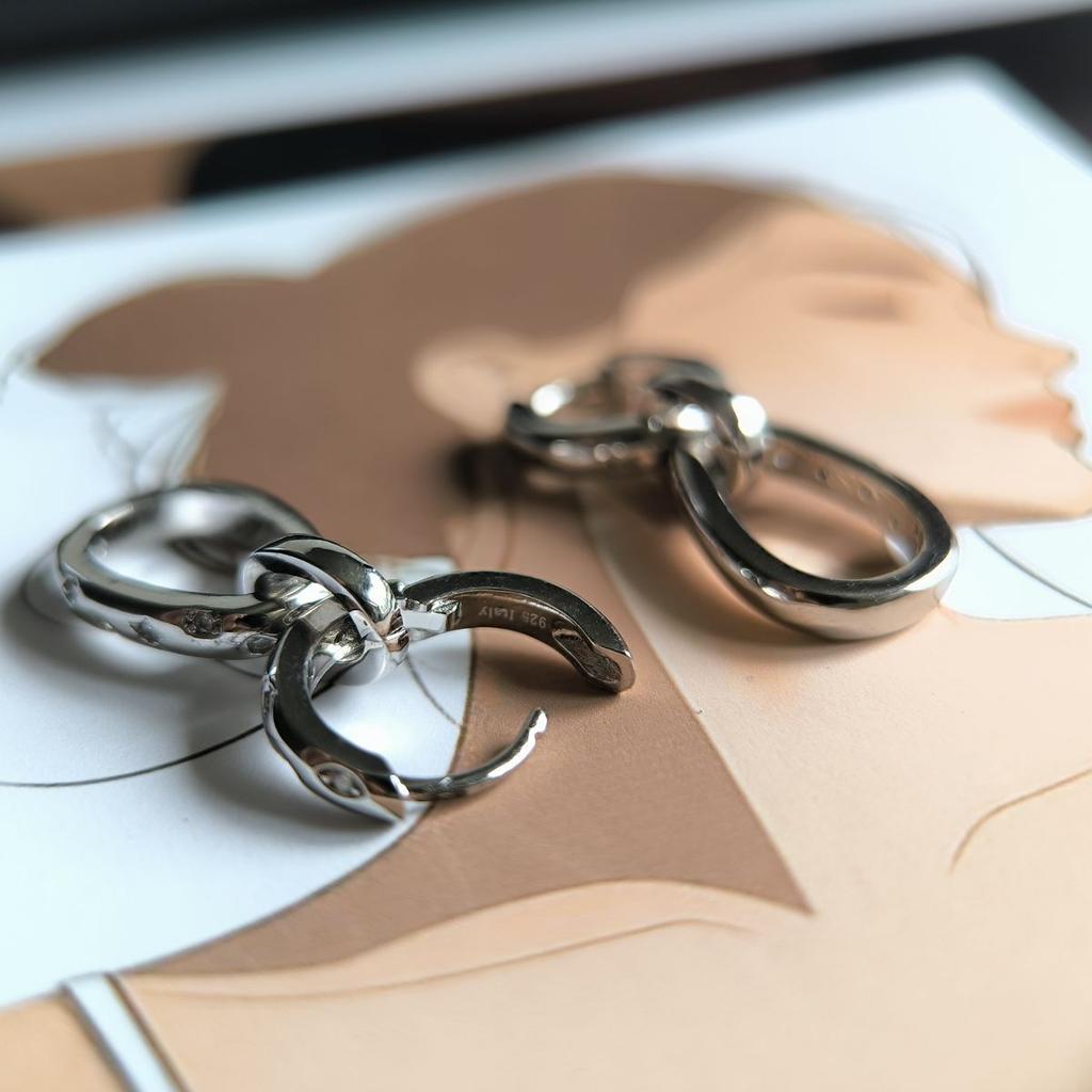 Silver Earrings with Cubic Zirkonia (2193470)