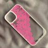 Wine Red Black Lace Printed Phone Case For iPhone 15 17 16 Pro 14 13 12 11 XR XS Max 7 8Plus Pattern Shockproof Clear Hard Cover