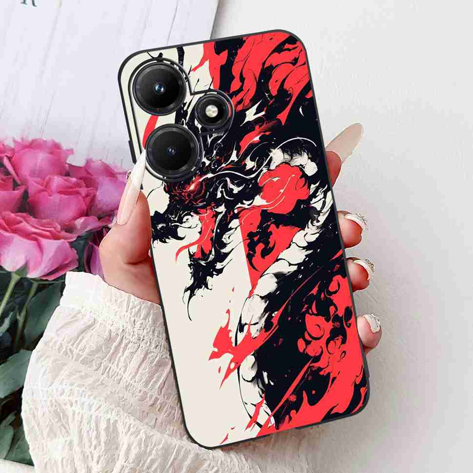 For Infinix Hot 30i 6.56" Case Tiger Luxury Flower Butterfly Silicone Soft Black Cover For Infinix Hot30i 30I X669C Phone Cases