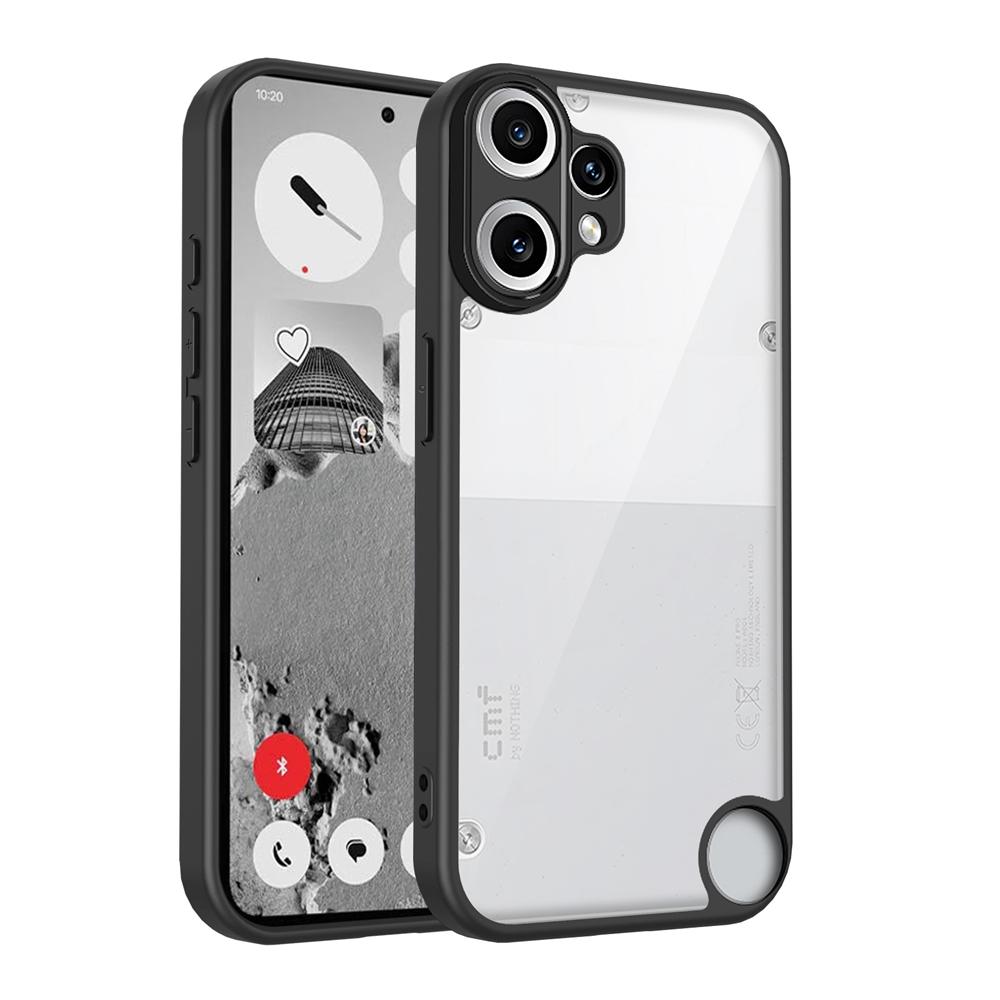 KEYSION Transparente Hülle für Nothing CMF Phone 2 Pro 1 Weiches Silikon + PC Klare Stoßfeste Handy-Rückabdeckung für CMF Phone 1 2 Pro