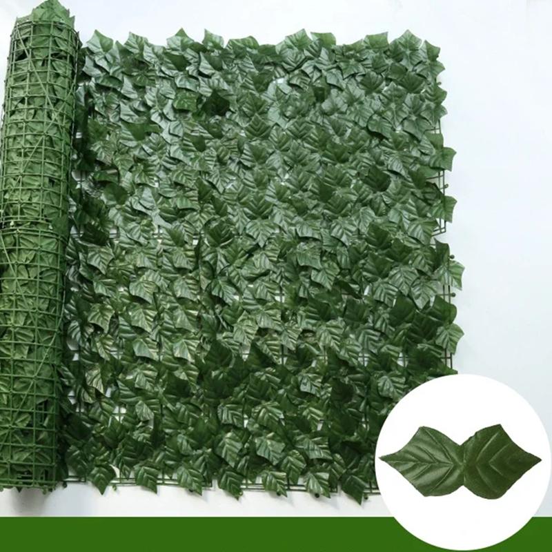 

Artificial Ivy Hedge Green Leaf Fence Panels Faux Privacy Fence Screen for Home Outdoor Garden Balcony Decoration