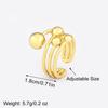 Nidin Classic New Design Spherical Multilayer Open Rings Adjustable For Female Male Hip-Hop Style Finger Jewelry Gift Wholesale