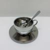 Stainless Steel Coffee & Tea Cup with Saucer and Spoon