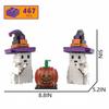 Popular Halloween compatible Lego small particles building block ghost pumpkin puzzle assembled toy gift