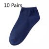 10 Pairs of Men's Spring and Summer Sweat Absorption Shallow Mouth Invisible Socks
