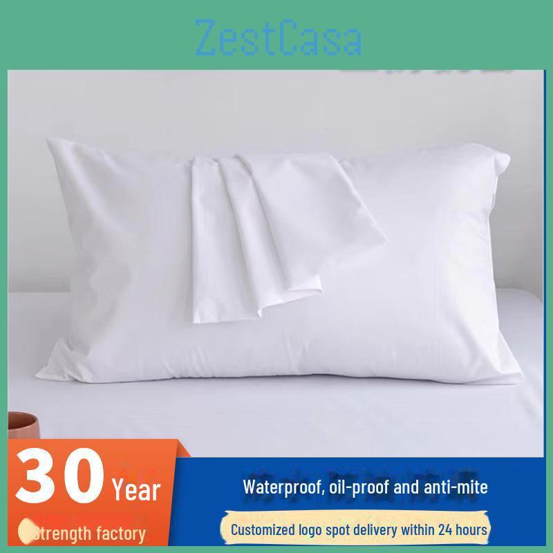 Color Pure Pillowcase Waterproof Antisaliva Sweatresistant Protector