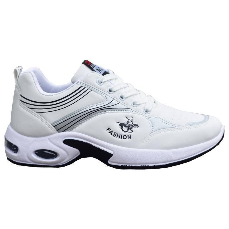 Men's 2024 White Leather Sneakers: Stylish, Casual Shoes for Teens and Students