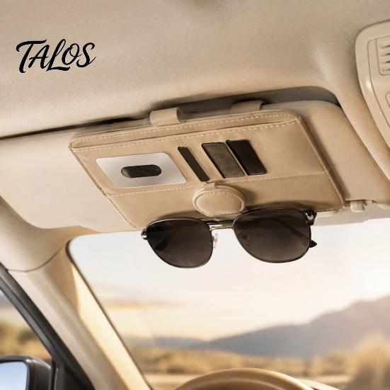 Car Visor Mount for Glasses Sun Holder, Eye Clip Organizer Auto Vehicle, Multi Functional Storage Pouch Sunglasses, Ticket Holder Interior