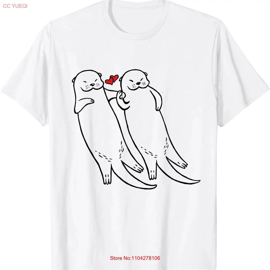 My Significant Otter In Love Sea Relationship T Shirt Vintage Casual Fashion Designer Clothes Streetwear Stretched