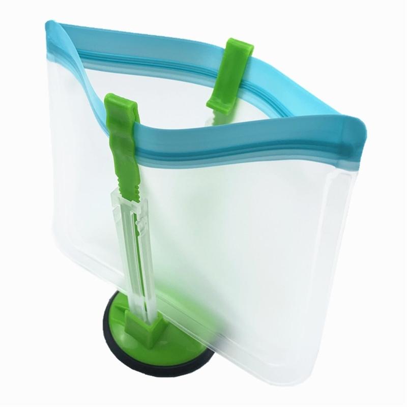 10pcs Durable PEVA Freezer Bags Heavy Duty Seal Clear Design Space Saving Food Containers for Homes Kitchen Use