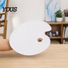 Paint Mixing Board Oval Palette with Thumb Hole, Portable Artist Plastic Painting Tray for Acrylic Oil Watercolor