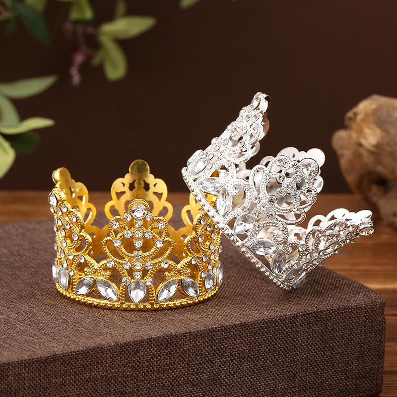 Bridal Wedding Tiaras Little Crown Brithday Cake Baking Decorative Head Jewelry Children'S Small Diadem Hair Accessories