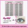 Cross-Border Large Capacity Glue Style False Eyelashes - 32 Rows Natural Lively Photogenic Comic Segmented Lashes