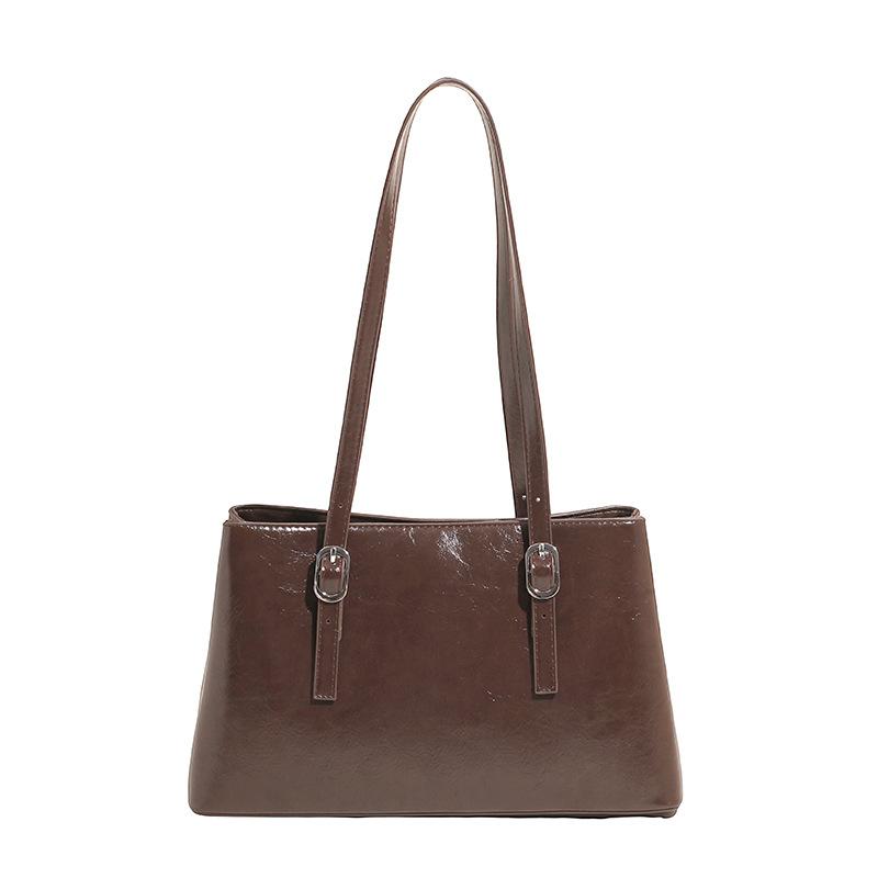 Retro large-capacity shoulder tote bag women's autumn new niche design hand-held underarm bag trendy women's bag