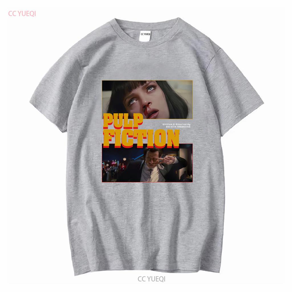 Pulp Fiction Movie T Shirt Vintage Retro for Quentin Tarantino Fans Washed Oversized Birthday Long or Short Sleeves Vintage