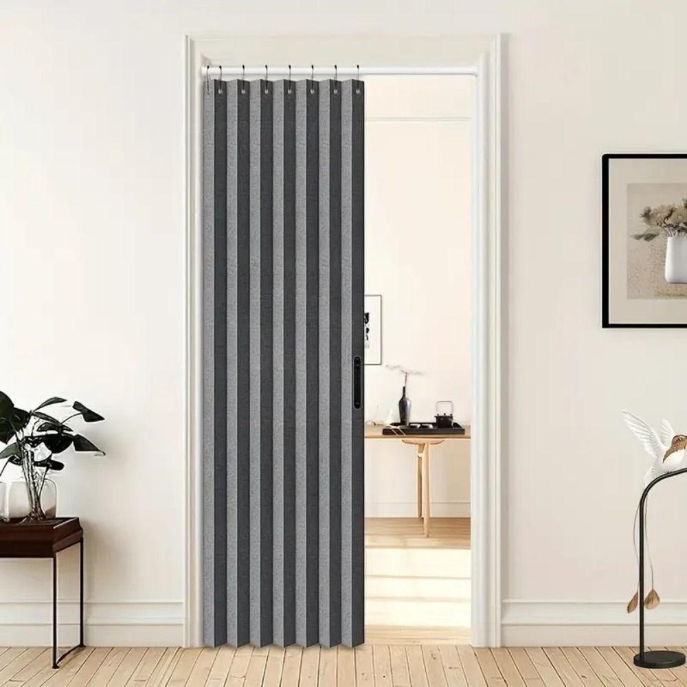 Thick Folding Door Curtain Waterproof Room Divider Curtain Bath Curtain  Doorways