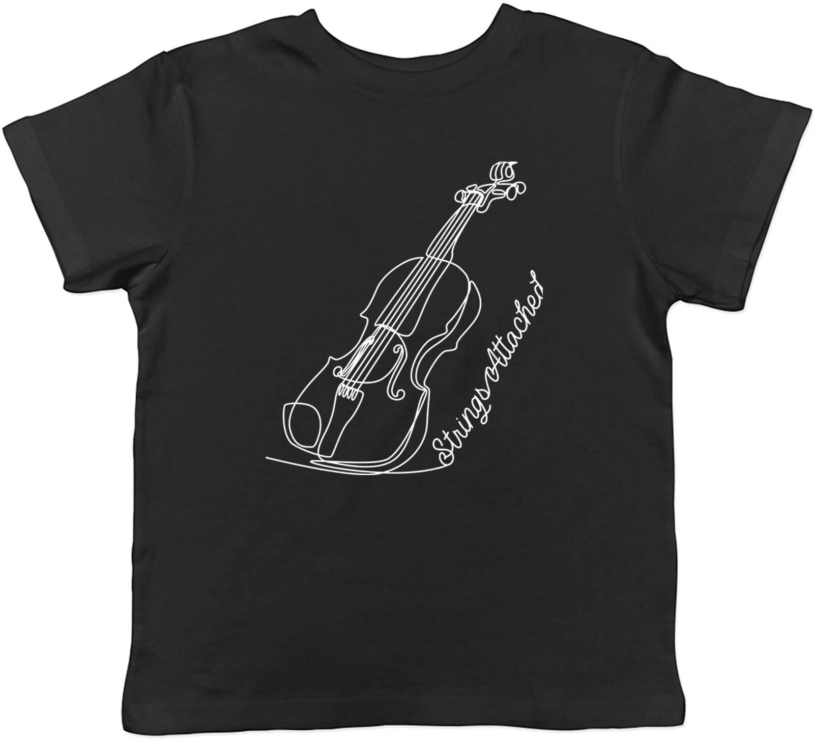 Funny Violin Kids T-Shirt Strings Attached Instrument Player Childrens Boys Girl 140