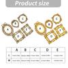 Set Of 5 Romantics Gold Resin Picture Frames with Relief Carving Pattern Suitable For Christmas Decorations