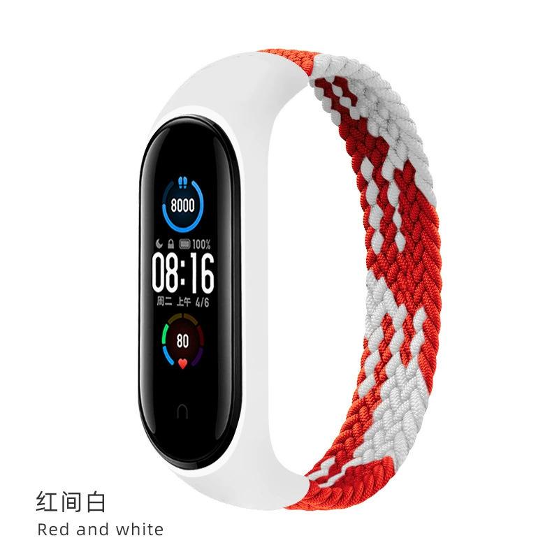 Bracelet for Xiaomi Mi Band 6 7 Strap Nylon Braided Solo Loop Pulseira Bracelet Miband5 Wristband Belt Mi Band 5 4 3 6 Correa