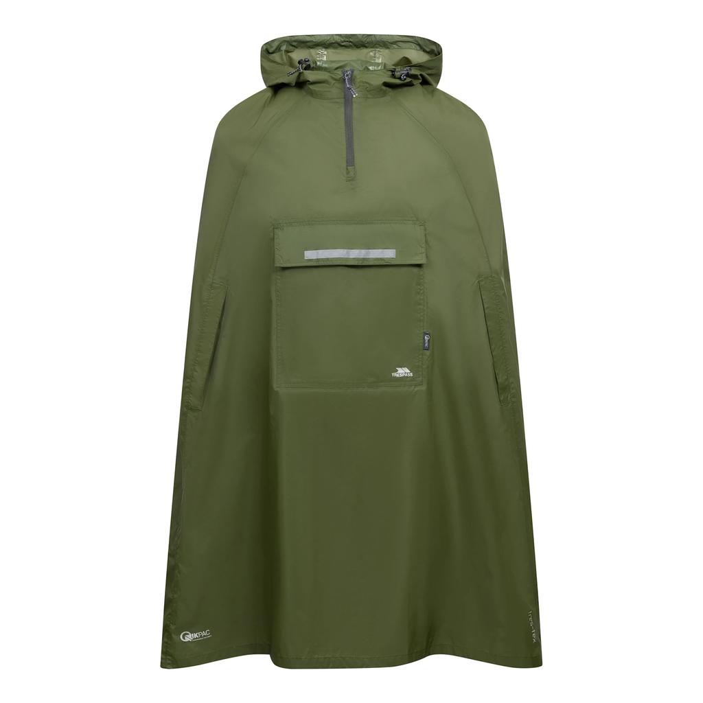 TRESPASS Qikpac Unisex Hooded Waterproof Packaway Poncho