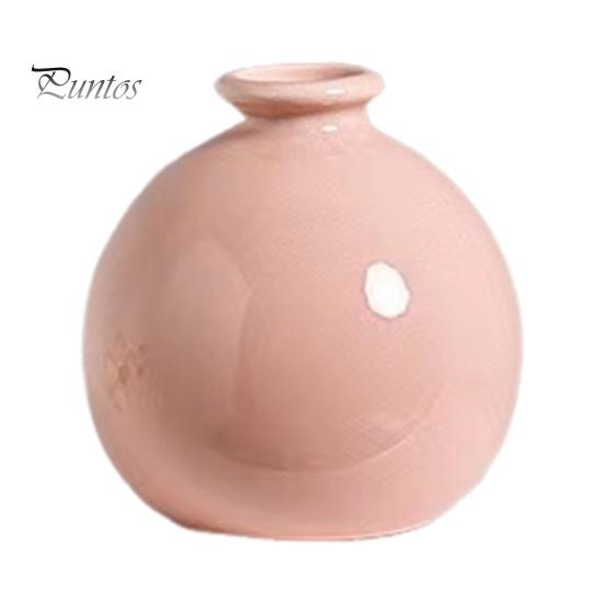 Mini Ceramic Vase Solid Color Glazed Flower Vase Desktop Decor Miniature Bud Vase for Small Hydroponic Plants Flowers Office Living Room Bedroom