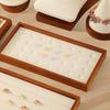 Stackable Flat Jewelry Tray Microfiber Valet Beads Storage Board Jewelry Display Props  Rings