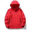Waterproof Hooded Windbreaker: Lightweight Solid Color Jacket for Hiking, Women's and Men's Windproof Outerwear