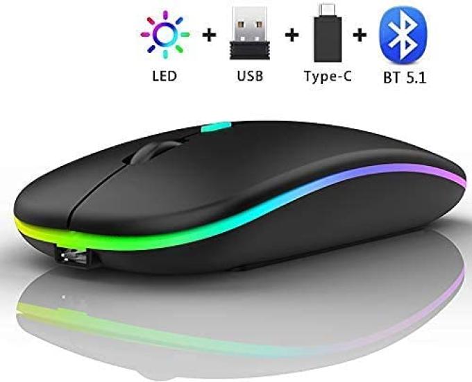 LITATA Bluetooth Mouse for iPad, Rechargeable Wireless Mouse for MacBook AirMacMacBook ProMiniiPad ProiMacLaptops, Compatible with MacBook AirMacBook