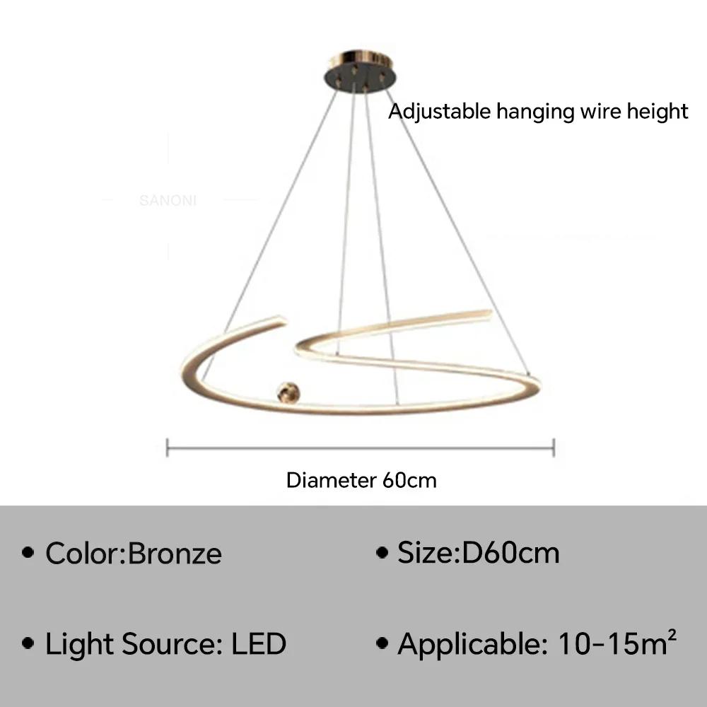 

Modern LED Pendant Light For Living Dining Room Bedroom Model Showroom Chandelier Home Decoration Indoor Lighting Fixture Lustre Warm white(no RC)