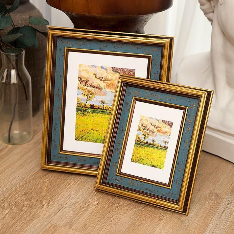 European Vintage Gold Wall Frame - Oil Painting Photo Display Multiple Size Wall-Mounted Art Decor for Home