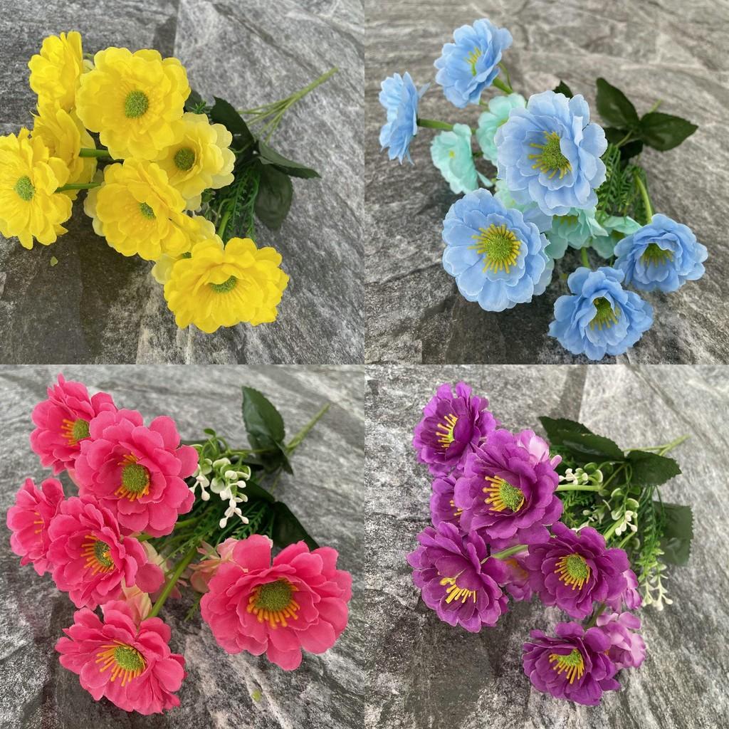 Country Style Silk Chrysanthemum Artificial Flower For Home Decor Photography Prop