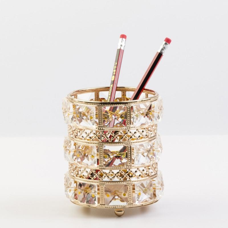 Pencil Holder Desktop Makeup Brush Holder Home Desk Ornaments for Bedroom Vanity