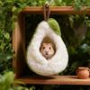 Hamster Hanging Bag Bed Winter Warm Hamster Sleeping Bag Pear Shape Warm Habitat Cozy Cage Accessories  for Wellness Comfort