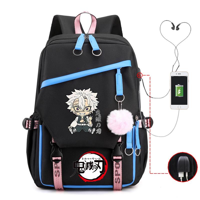 Kimetsu no yaiba ghost column peripheral printing schoolbag junior high school student high school multi-functional schoolbag