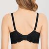 Large Size Bra for No Makes You Look F75 [DOBREVA] Women, Lace, See-through, Sexy, Underwired, Pads, Smaller, Black,